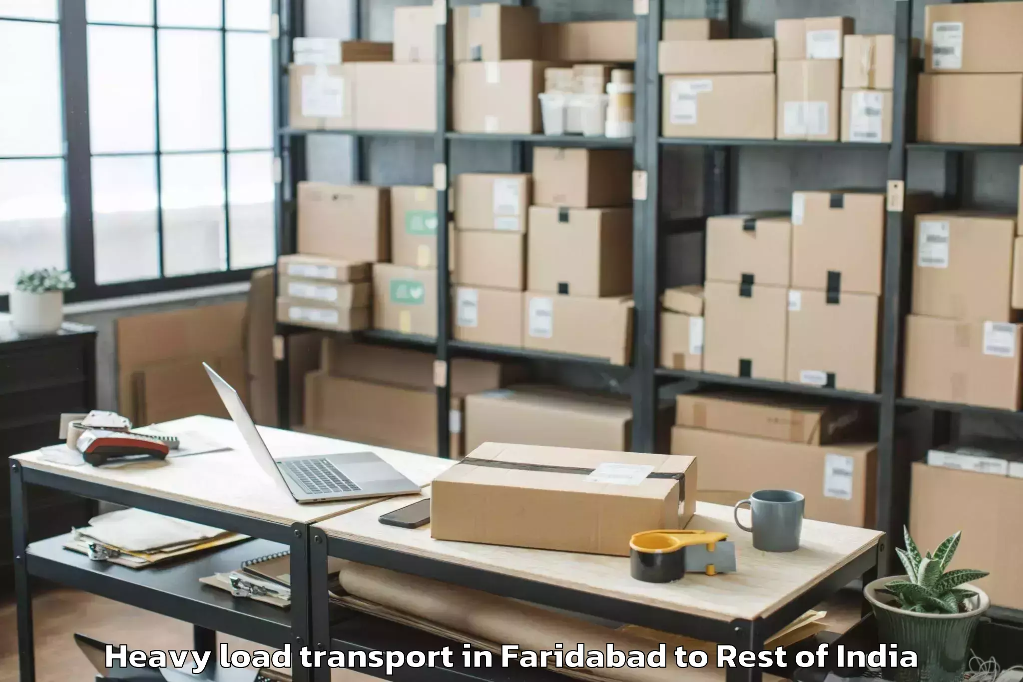 Top Faridabad to Baramulla Heavy Load Transport Available